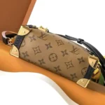 Louis Vuitton LV Women Side Trunk PM Monogram Coated Canvas Cowhide Leather