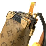 Louis Vuitton LV Women Side Trunk PM Monogram Coated Canvas Cowhide Leather