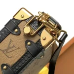 Louis Vuitton LV Women Side Trunk PM Monogram Coated Canvas Cowhide Leather