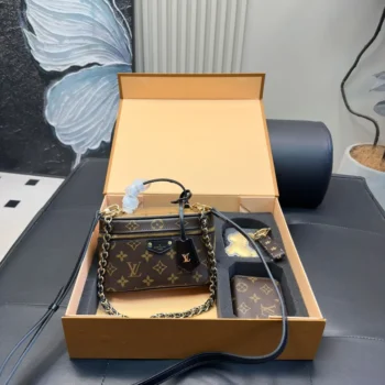 Louis Vuitton LV Women Vanity Chain Pouch Monogram Coated Canvas M47125