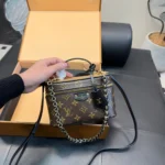 Louis Vuitton LV Women Vanity Chain Pouch Monogram Coated Canvas M47125