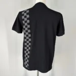 Louis Vuitton Men Black and White Checkered Jacquard T-shirt