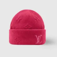 Louis Vuitton Unisex LV Crush Monogram Heritage Beanie-Pink M97781