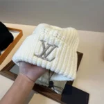 Louis Vuitton Unisex LV Only LV Beanie in Pure Wool-White M90799