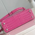Louis Vuitton Women Capucines BB Handbag Pink Crocodilian Leather