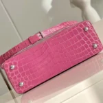 Louis Vuitton Women Capucines BB Handbag Pink Crocodilian Leather
