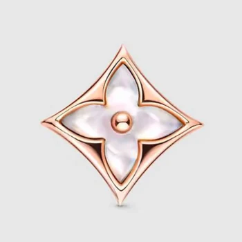 Louis Vuitton Women Color Blossom BB Star Ear Stud Pink Gold and White Mother-of-Pearl