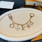 Louis Vuitton Women Fleur de Monogram Bag Charm Chain M01413