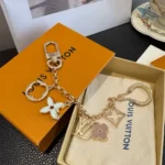 Louis Vuitton Women Fleur de Monogram Bag Charm Chain M01413