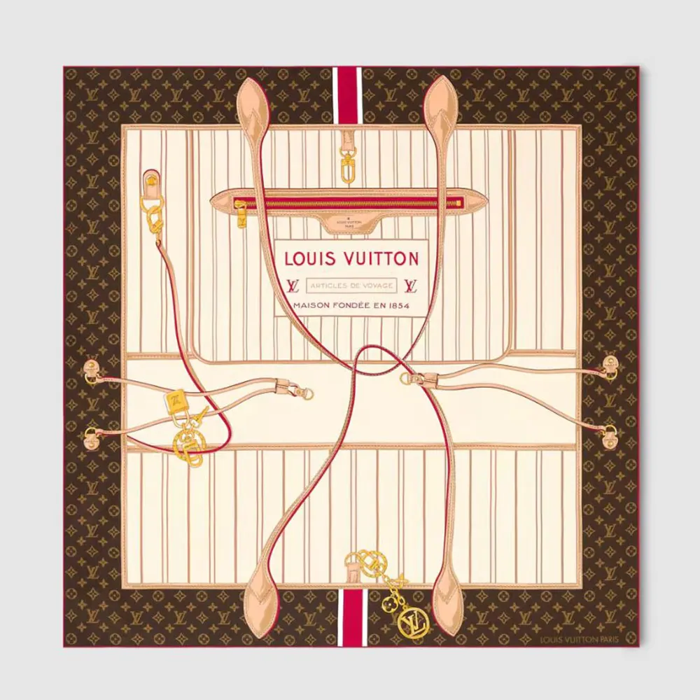 Louis Vuitton Women My Neverfull Square 90 M94990 (1) Louis Vuitton Women My Neverfull Square 90 M94990