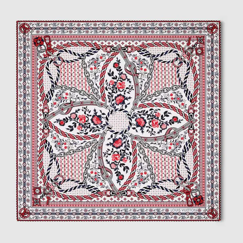 Louis Vuitton Women Summer Garden Square 90 M96328 (1) Louis Vuitton Women Summer Garden Square 90 M96328