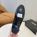 Chanel Women Ballet Flats Embroidered Cotton-Black G46984