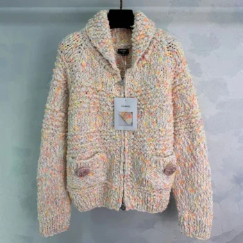 Chanel Women Chunky Knit Crochet Sweater