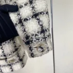Chanel Women Jacket Silk Cotton Tweed-White