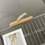 Chanel Women Lambskin Quilted Padded Charms Thong Sandals-Sandy