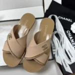 Chanel Women Mules Calfskin-Light Beige G46976