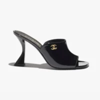 Chanel Women Mules Patent Calfskin-Black G46904