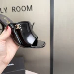 Chanel Women Mules Patent Calfskin-Black G46904