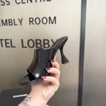 Chanel Women Mules Patent Calfskin-Black G46904