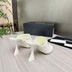 Chanel Women Mules Patent Calfskin-Ivory G46904