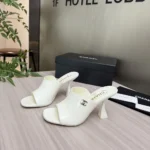 Chanel Women Mules Patent Calfskin-Ivory G46904