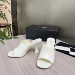 Chanel Women Mules Patent Calfskin-Ivory G46904