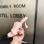 Chanel Women Mules Patent Calfskin-Light Pink G46904