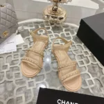 Chanel Women Sandals Calfskin-Beige G46801B22189