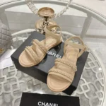 Chanel Women Sandals Calfskin-Beige G46801B22189