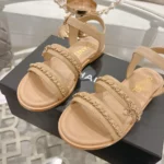 Chanel Women Sandals Calfskin-Beige G46801B22189