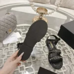 Chanel Women Sandals Calfskin-Black G46801B22189