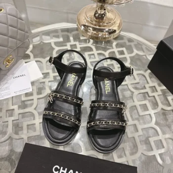Chanel Women Sandals Calfskin-Black G46801B22189