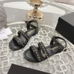 Chanel Women Sandals Calfskin-Black G46801B22189