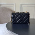 Chanel Women Small Flap Bag Shiny Calfskin & Gold-Tone Metal-Black