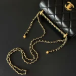 Chanel Women Small Flap Bag Shiny Calfskin & Gold-Tone Metal-Black