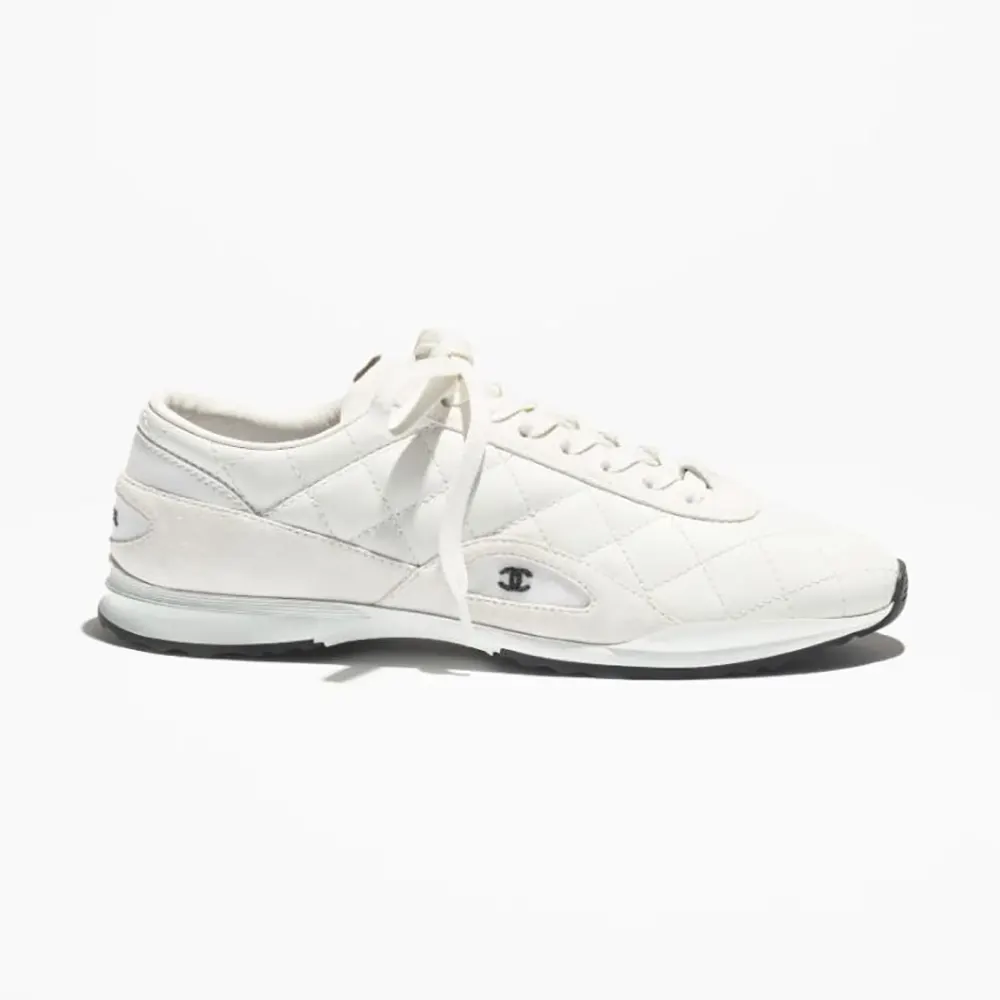 Chanel Women Sneakers Calfskin & Suede Calfskin-White G47014 (1) Chanel Women Sneakers Calfskin & Suede Calfskin-White G47014