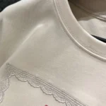 Dior Men Book Cover Oversized Cropped T-Shirt Beige and Red Cotton Jersey