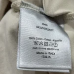 Dior Men Book Cover Oversized Cropped T-Shirt Beige and Red Cotton Jersey