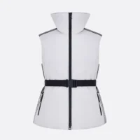 DiorAlps Belted Puffer Vest White Padded Technical Taffeta 547C71A2304