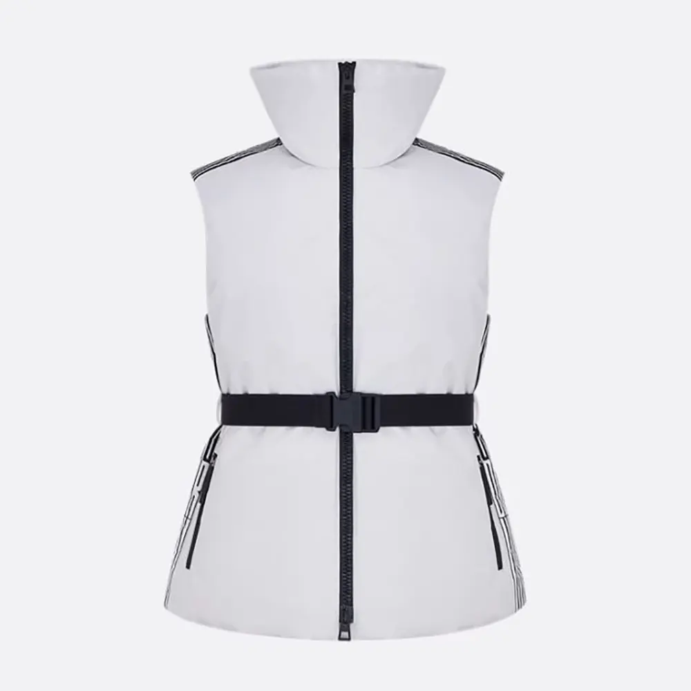 Dior Men DiorAlps Belted Puffer Vest White Padded Technical Taffeta 547C71A2304 (1) DiorAlps Belted Puffer Vest White Padded Technical Taffeta 547C71A2304