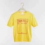 Dior Women Book Cover Short-Sleeved Sweater Yellow and Red Silk Knit