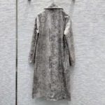 Dior Women Coat Beige Dior Barocco Cotton Mohair and Wool Blend 617M47A2402