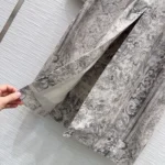 Dior Women Coat Beige Dior Barocco Cotton Mohair and Wool Blend 617M47A2402