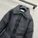 Dior Women DiorAlps Belted Puffer Jacket Black Padded Technical Taffeta 547C70A2304