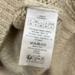 Dior Women DiorAlps Sweater Beige and Black Alpaca Wool and Cotton Knit