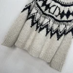 Dior Women DiorAlps Sweater Beige and Black Alpaca Wool and Cotton Knit