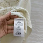 Dior Women Embroidered Sweater Ecru Cashmere Knit with Gold-Tone Dioresque Stella Motif