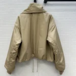 Dior Women Jacket with Scarf Collar Beige Padded Silk Faille 617C46A6540