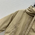 Dior Women Jacket with Scarf Collar Beige Padded Silk Faille 617C46A6540