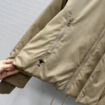 Dior Women Jacket with Scarf Collar Beige Padded Silk Faille 617C46A6540